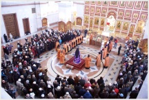 Прибытие в Хабаровск иконы с частицей мощей святого великомученика Пантелеимона (12 февраля 2009 года)