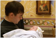 Первое Крещение в храме семинарии (4 апреля 2009 года)